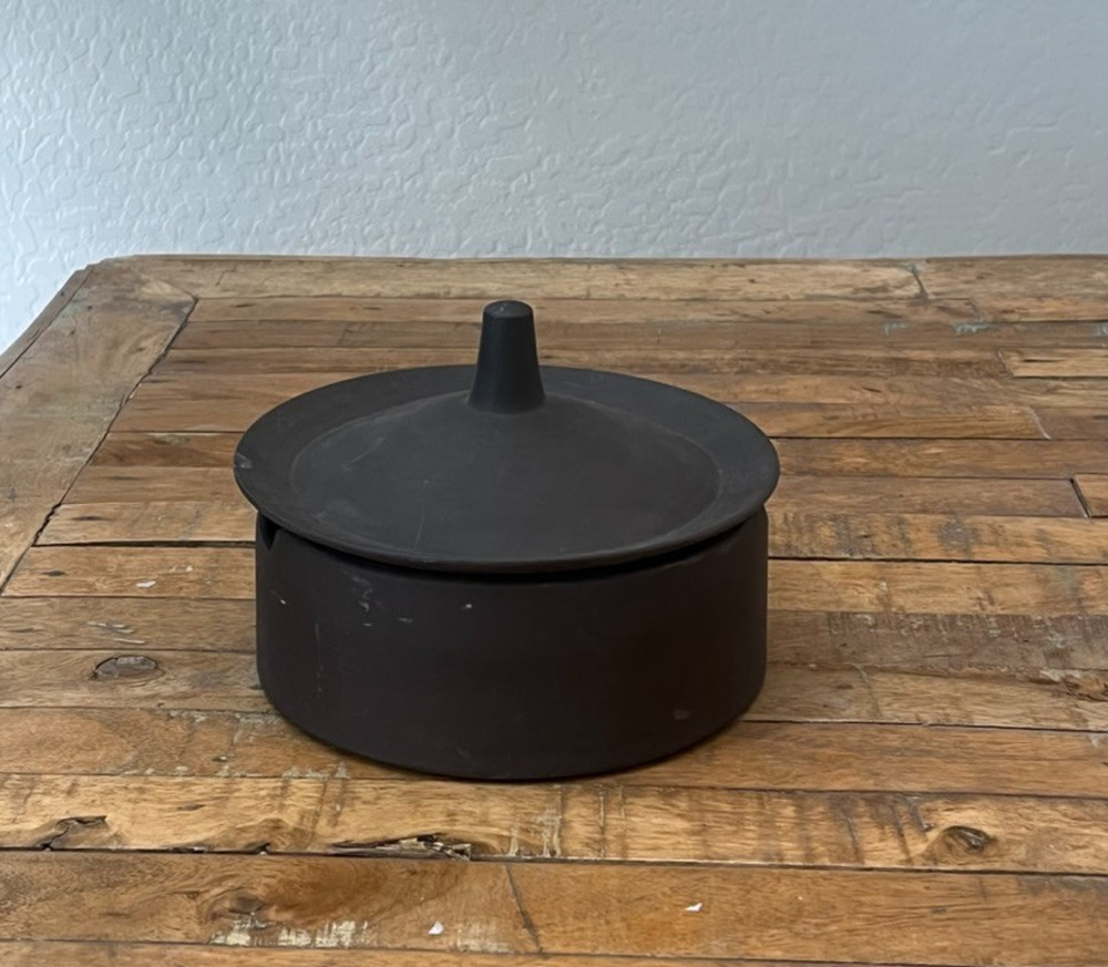 Vintage Dansk Denmark Flamestone Beehive Casserole Warmer Matte Brown 7.3"